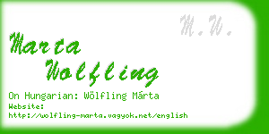 marta wolfling business card